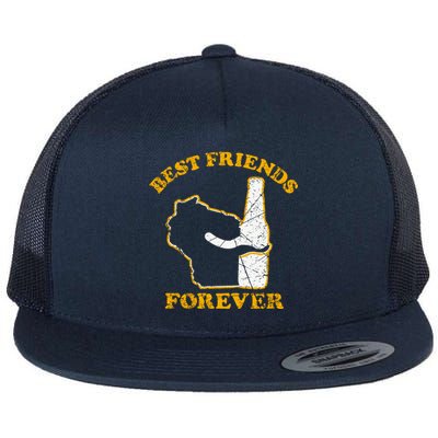 Wisconsin & Beer Best Friends Forever Flat Bill Trucker Hat