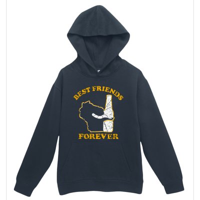 Wisconsin & Beer Best Friends Forever Urban Pullover Hoodie