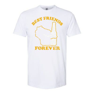 Wisconsin & Beer Best Friends Forever Softstyle CVC T-Shirt