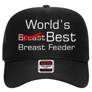 Worlds Best Breast Feeder High Crown Mesh Back Trucker Hat