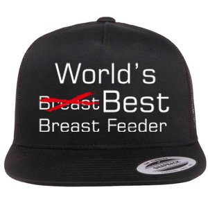 Worlds Best Breast Feeder Flat Bill Trucker Hat