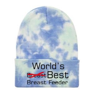 Worlds Best Breast Feeder Tie Dye 12in Knit Beanie