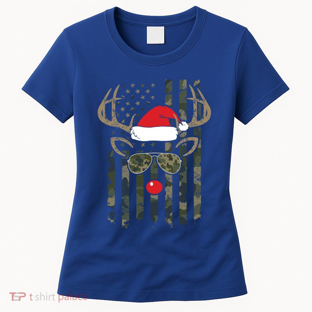 Whitetail Buck Bow Hunter Camo Funny Deer Hunting Christmas Great Gift Womens T-Shirt