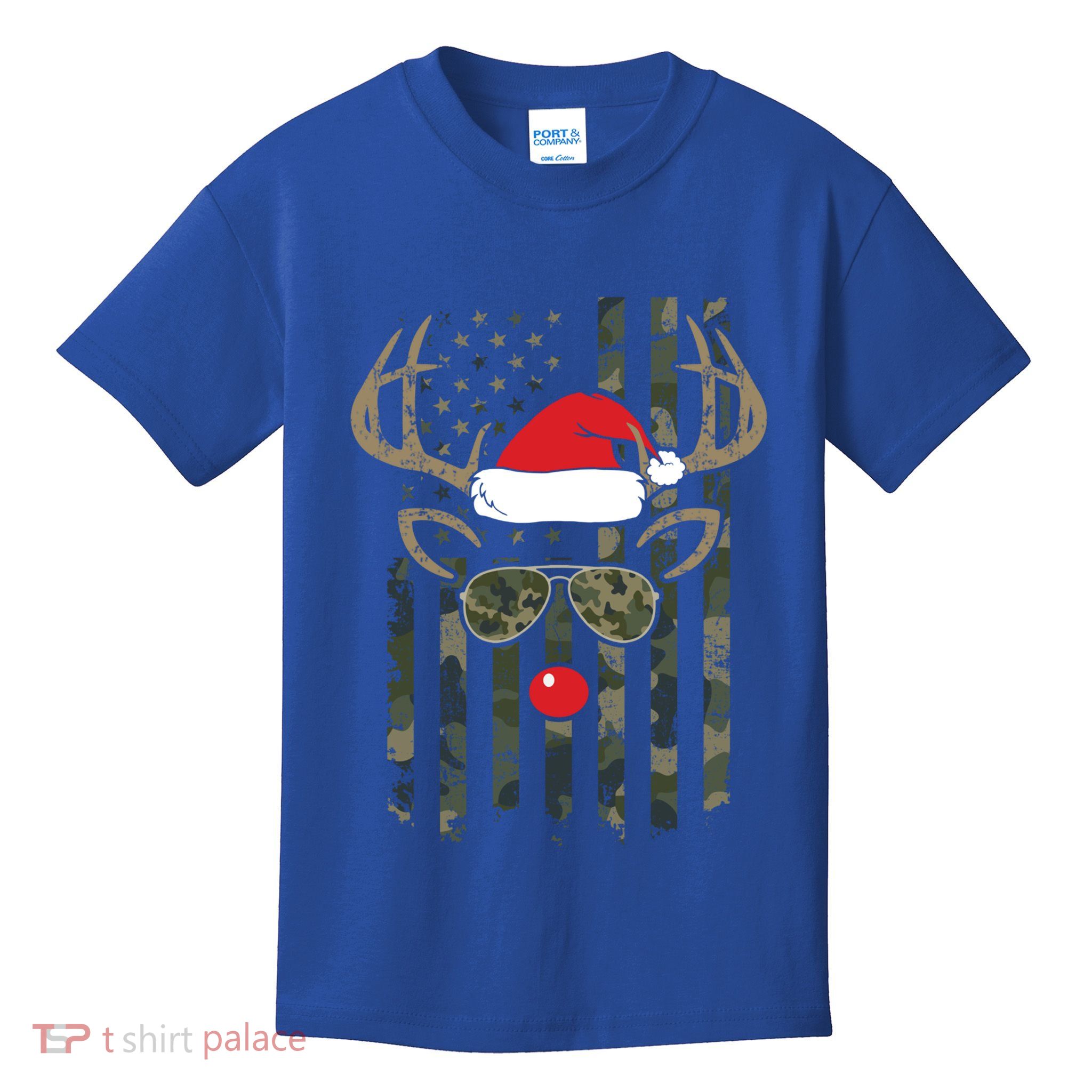 Whitetail Buck Bow Hunter Camo Funny Deer Hunting Christmas Great Gift Kids T-Shirt