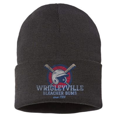 Wrigleyville Bleacher Bums Funny Baseball Sustainable Knit Beanie