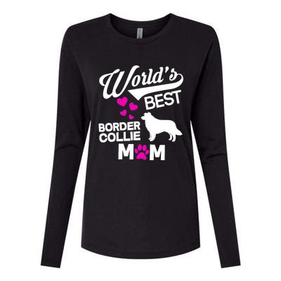 World's Best Border Collie Mom Womens Cotton Relaxed Long Sleeve T-Shirt