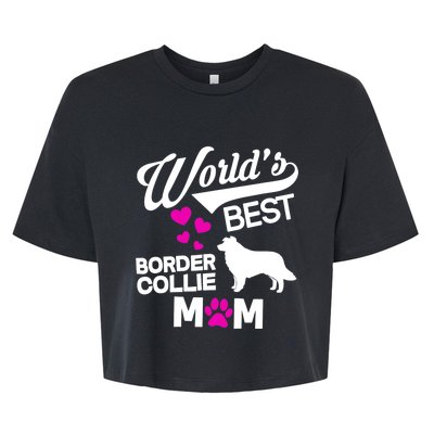 World's Best Border Collie Mom Bella+Canvas Jersey Crop Tee