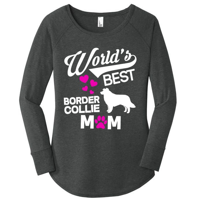 World's Best Border Collie Mom Women's Perfect Tri Tunic Long Sleeve Shirt