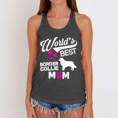 World's Best Border Collie Mom Women's Knotted Racerback Tank