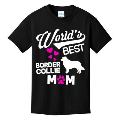 World's Best Border Collie Mom Kids T-Shirt