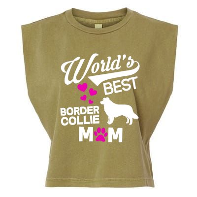 World's Best Border Collie Mom Garment-Dyed Women's Muscle Tee