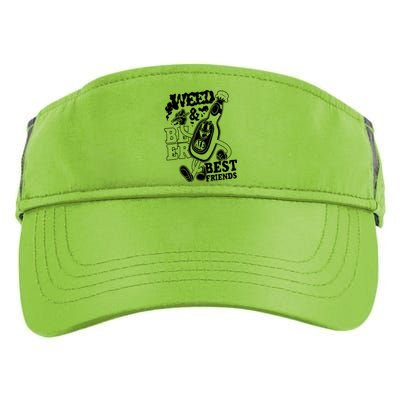 Weed & Beer Best Friends Adult Drive Performance Visor