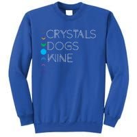 Witchy Bohemian Boho Crystals Dogs Wine Celestial Moon Witch Funny Gift Sweatshirt