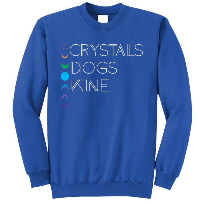 Witchy Bohemian Boho Crystals Dogs Wine Celestial Moon Witch Funny Gift Sweatshirt