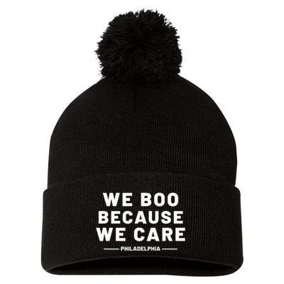 We Boo Because We Care Philadelphia Sports Pom Pom 12in Knit Beanie