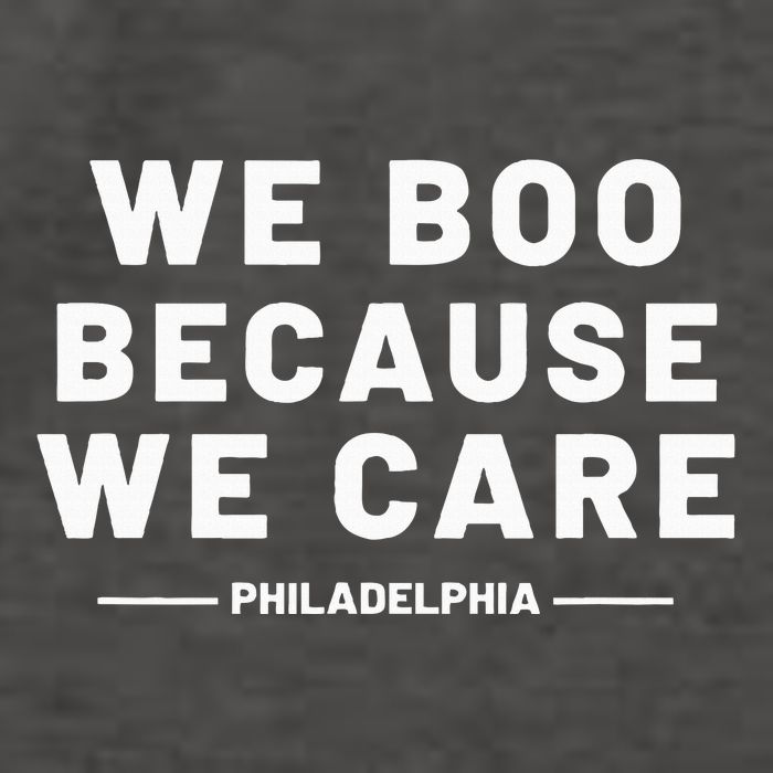 We Boo Because We Care Philadelphia Sports Vector Backpack