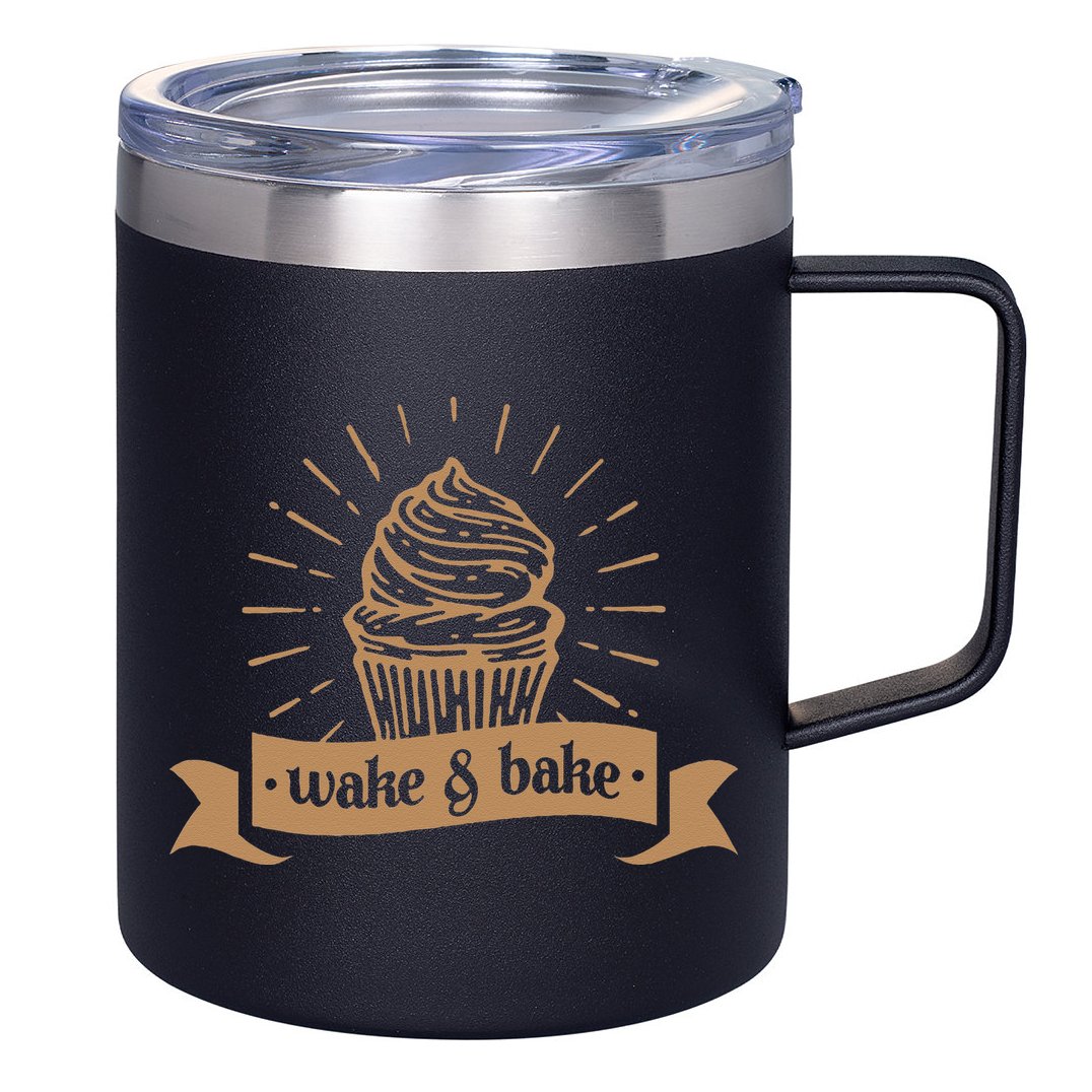 Wake & Bake Cupcake Baking Chef 12oz Stainless Steel Coffee Mug