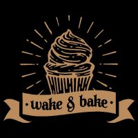 Wake & Bake Cupcake Baking Chef Cropped Pullover Crew