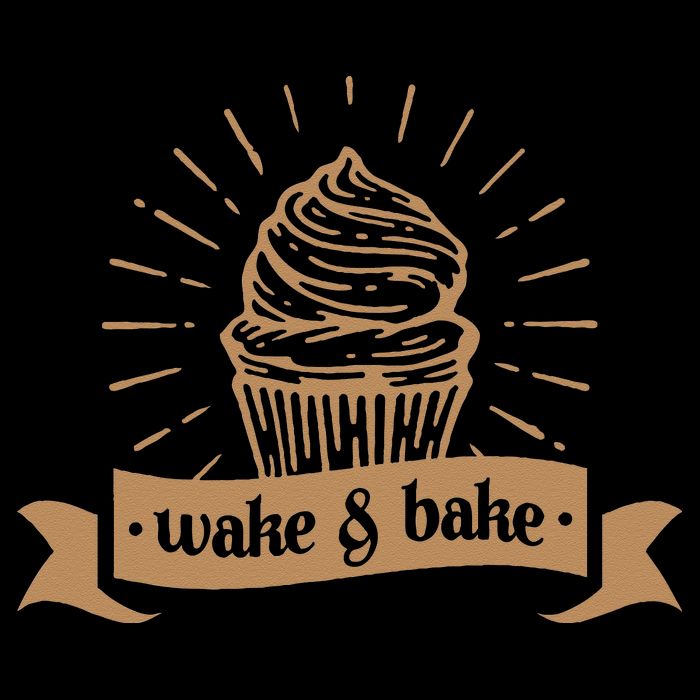 Wake & Bake Cupcake Baking Chef Cropped Pullover Crew