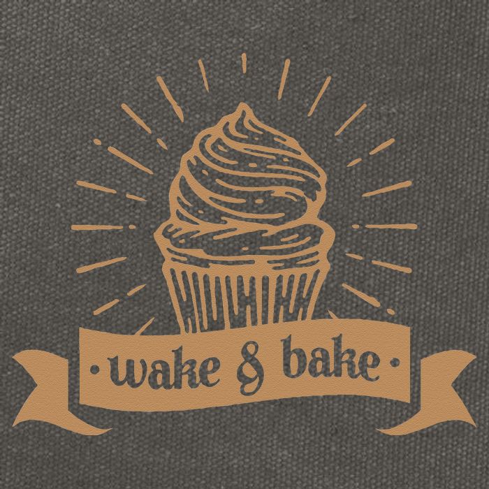 Wake & Bake Cupcake Baking Chef Cotton Canvas Backpack