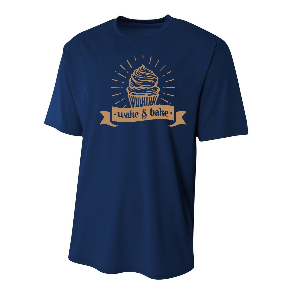 Wake & Bake Cupcake Baking Chef Youth Performance Sprint T-Shirt