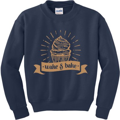 Wake & Bake Cupcake Baking Chef Kids Sweatshirt