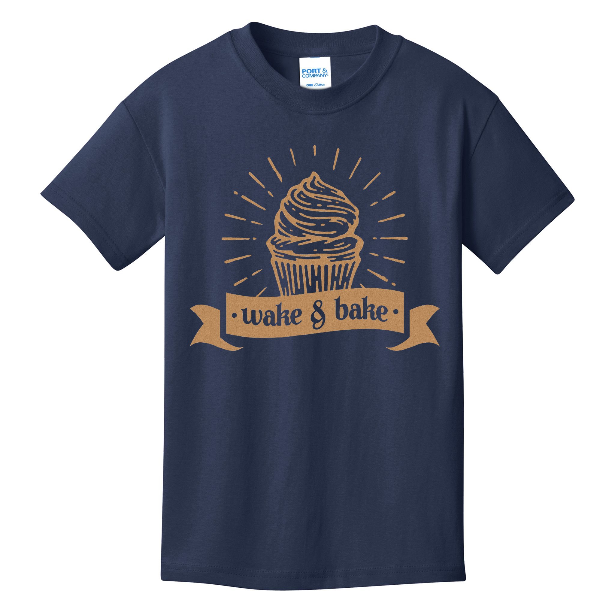 Wake & Bake Cupcake Baking Chef Kids T-Shirt