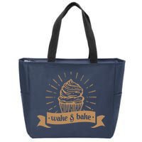 Wake & Bake Cupcake Baking Chef Zip Tote Bag