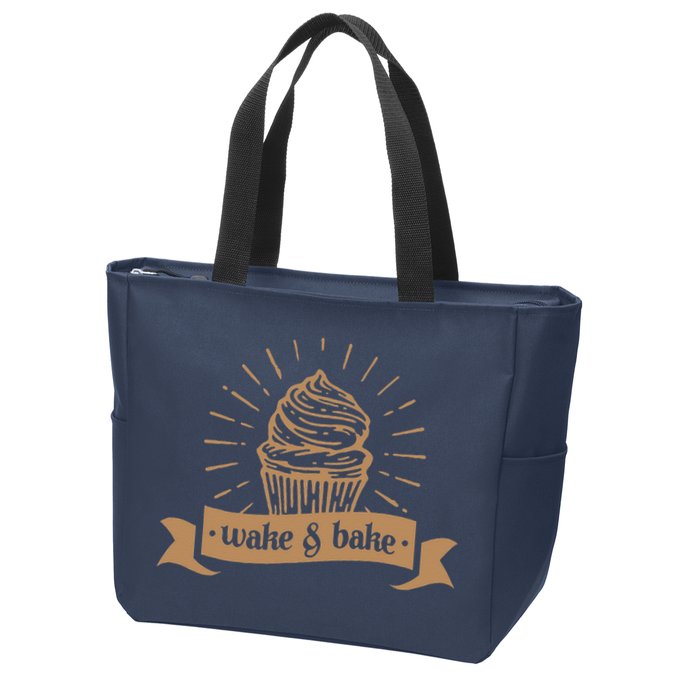 Wake & Bake Cupcake Baking Chef Zip Tote Bag