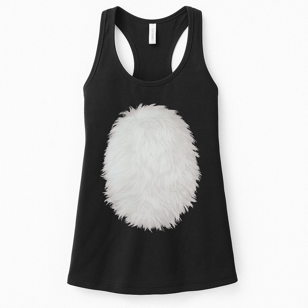 White Belly Costume Diy Cosplay Panda Bear Cat Skunk Deer Womens Tank Top