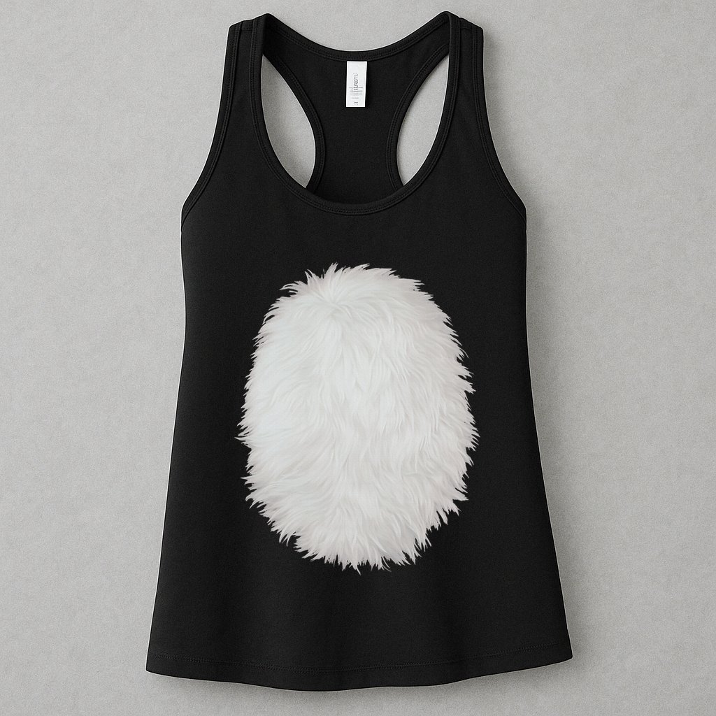 White Belly Costume Diy Cosplay Panda Bear Cat Skunk Deer Womens Tank Top