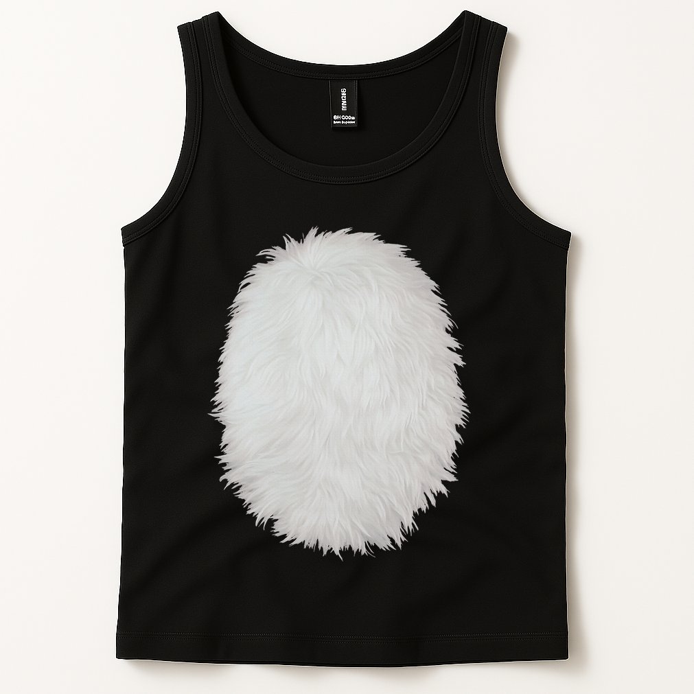 White Belly Costume Diy Cosplay Panda Bear Cat Skunk Deer Tank Top
