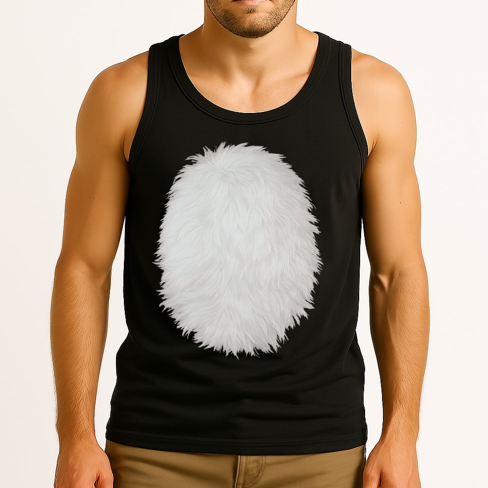 White Belly Costume Diy Cosplay Panda Bear Cat Skunk Deer Tank Top