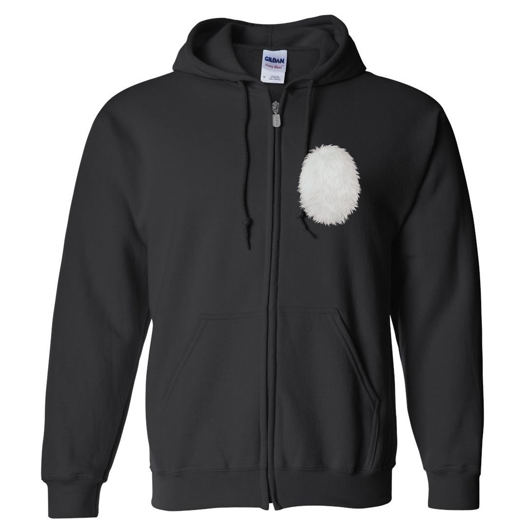 White Belly Costume Diy Cosplay Panda Bear Cat Skunk Deer Full Zip Hoodie