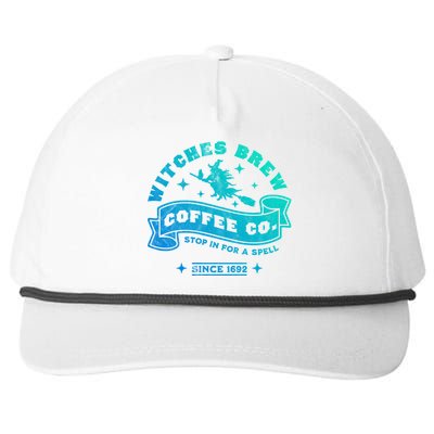 Witches Brew Coffee Salem 1692 Funny Halloween Witch Retro Cool Gift Snapback Five-Panel Rope Hat