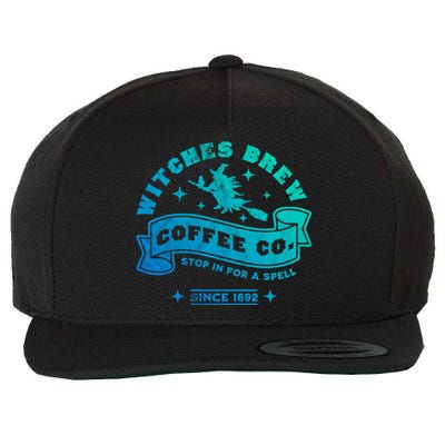 Witches Brew Coffee Salem 1692 Funny Halloween Witch Retro Cool Gift Wool Snapback Cap