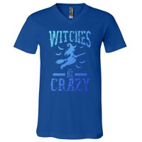 Witches Be Crazy Halloween Funny Party Gift V-Neck T-Shirt