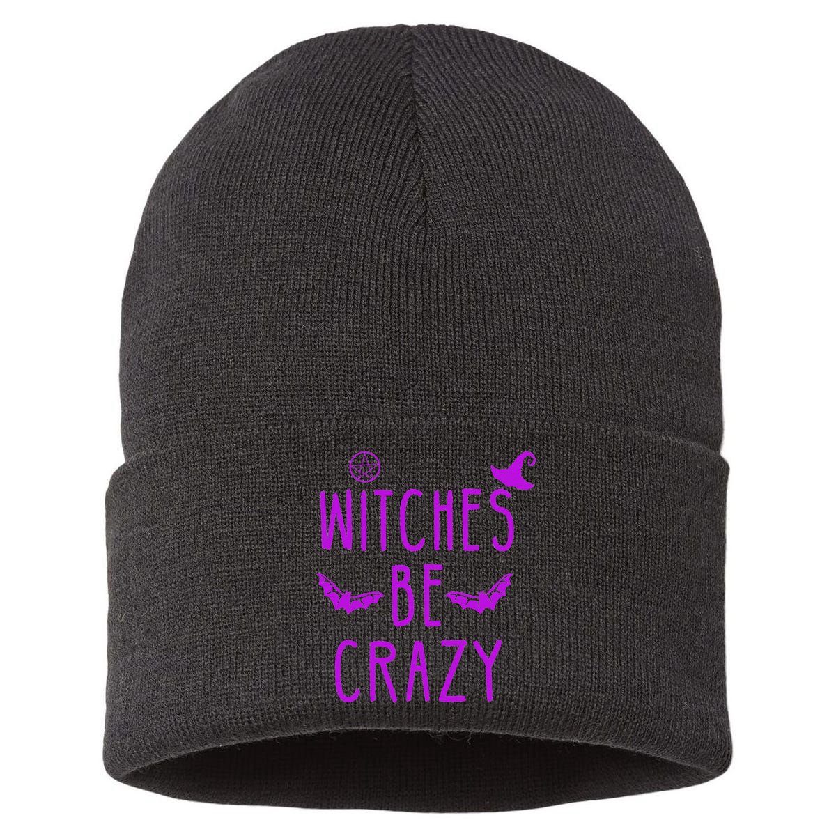 Witches Be Crazy Halloween For Crazy Psycho Witches Sustainable Knit Beanie