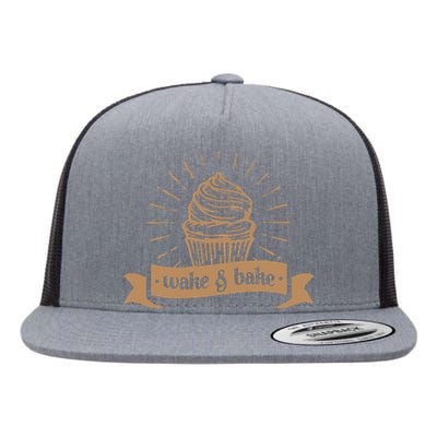 Wake & Bake Cupcake Baking Chef Flat Bill Trucker Hat