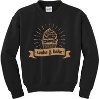 Wake & Bake Cupcake Baking Chef Kids Sweatshirt