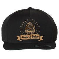 Wake & Bake Cupcake Baking Chef Wool Snapback Cap