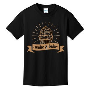 Wake & Bake Cupcake Baking Chef Kids T-Shirt