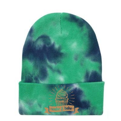 Wake & Bake Cupcake Baking Chef Tie Dye 12in Knit Beanie