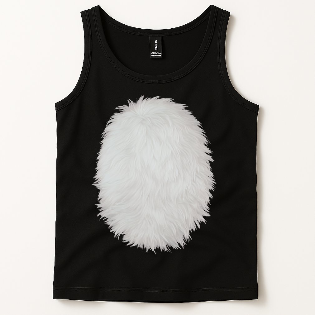 White Belly Costume Diy Cosplay Panda Bear Cat Skunk Deer Tank Top