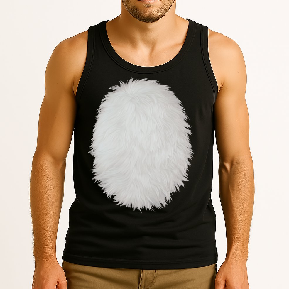 White Belly Costume Diy Cosplay Panda Bear Cat Skunk Deer Tank Top