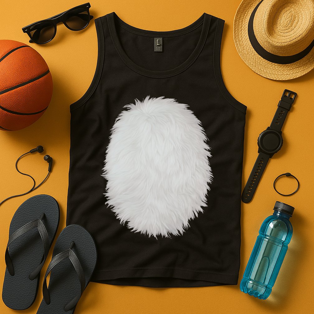 White Belly Costume Diy Cosplay Panda Bear Cat Skunk Deer Tank Top