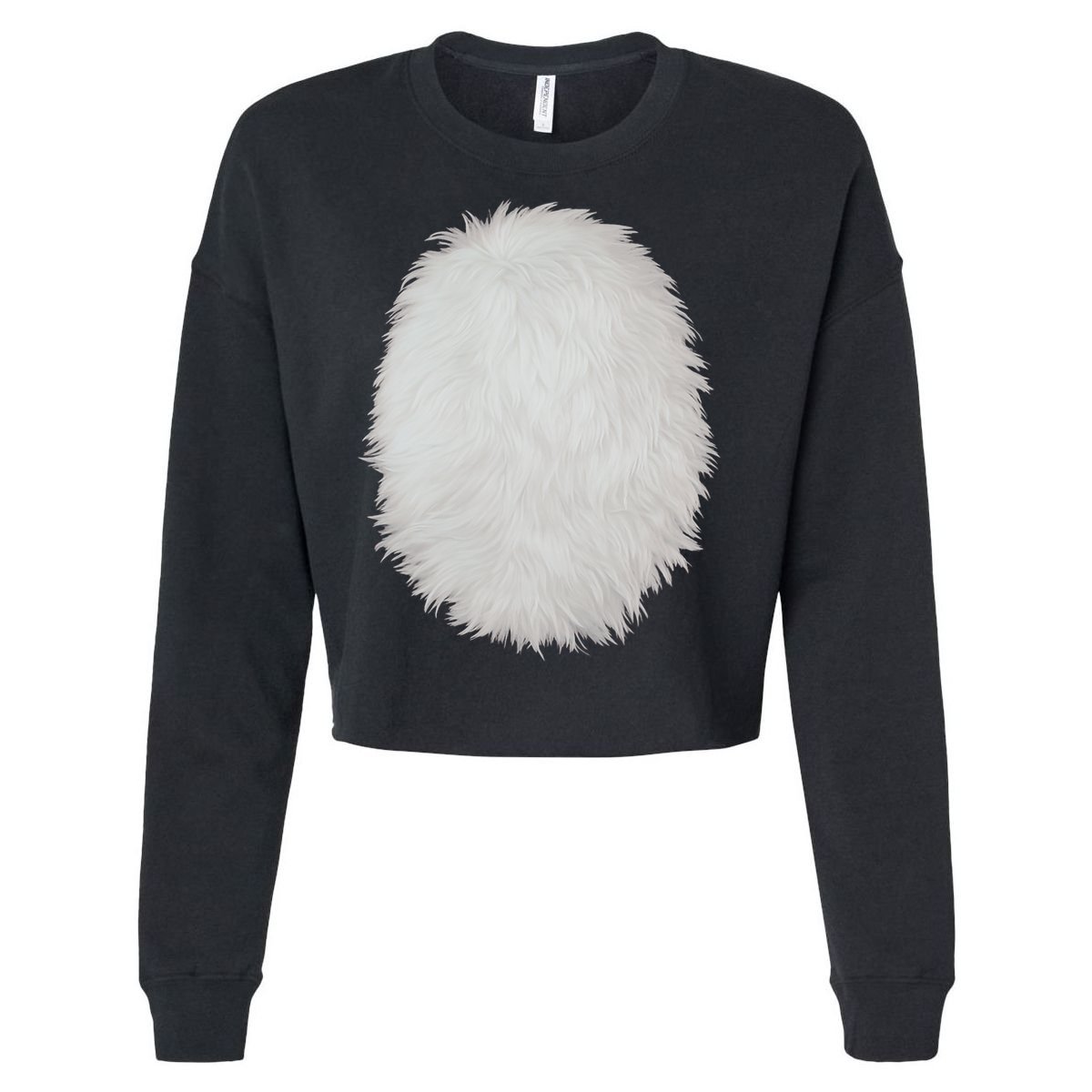 White Belly Costume Diy Cosplay Panda Bear Cat Skunk Deer Cropped Pullover Crew