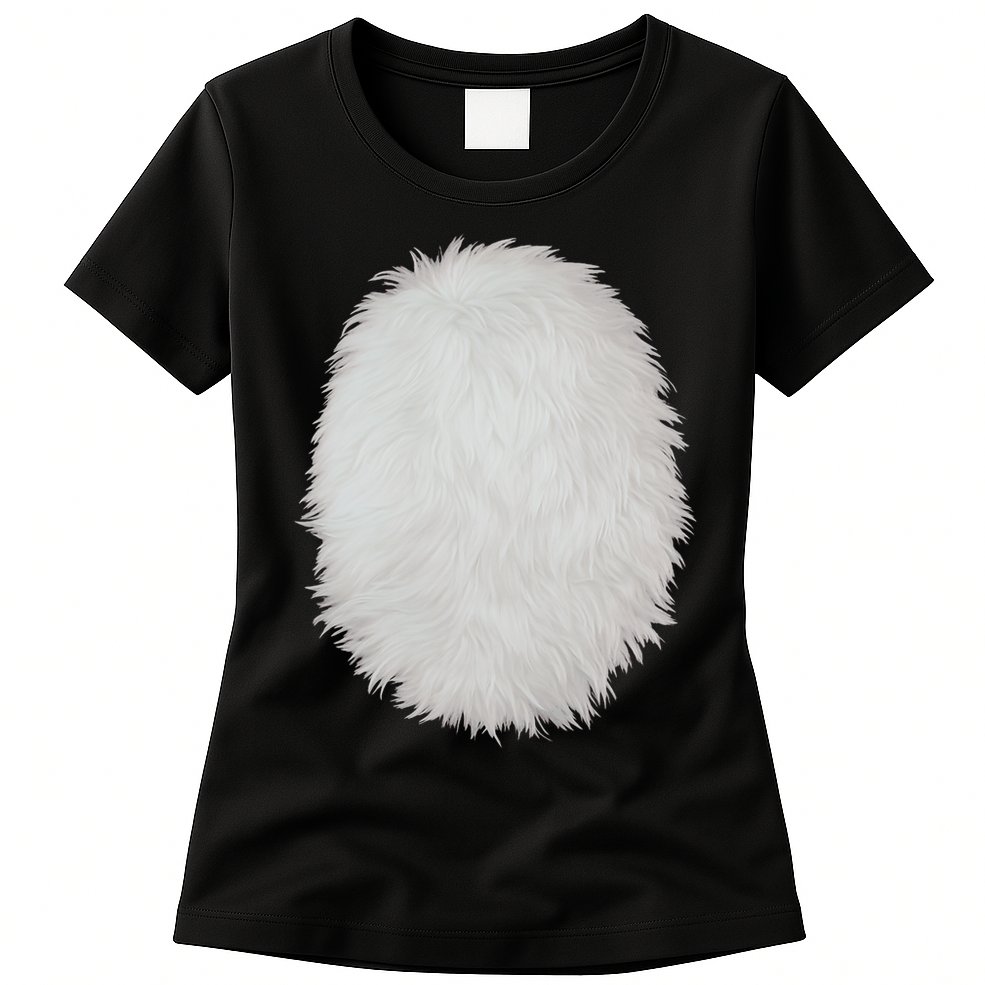 White Belly Costume Diy Cosplay Panda Bear Cat Skunk Deer Womens T-Shirt