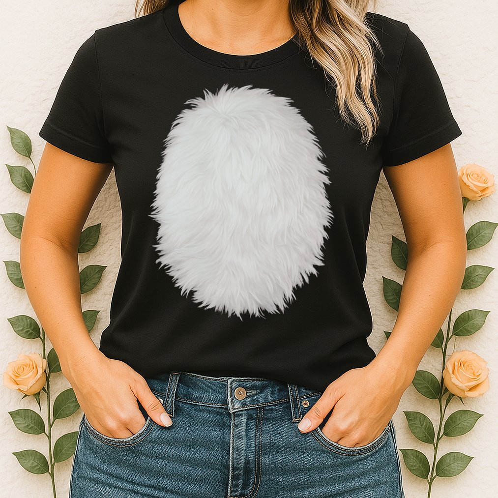 White Belly Costume Diy Cosplay Panda Bear Cat Skunk Deer Womens T-Shirt