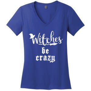 Witches Be Crazy Halloween Top Gift Women's V-Neck T-Shirt